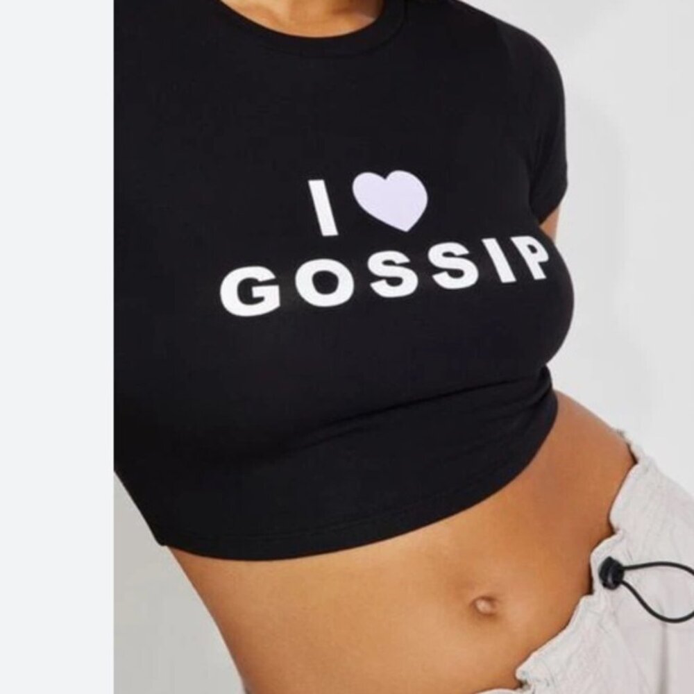 😊 Garage I Heart Gossip Crop Top